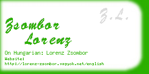 zsombor lorenz business card